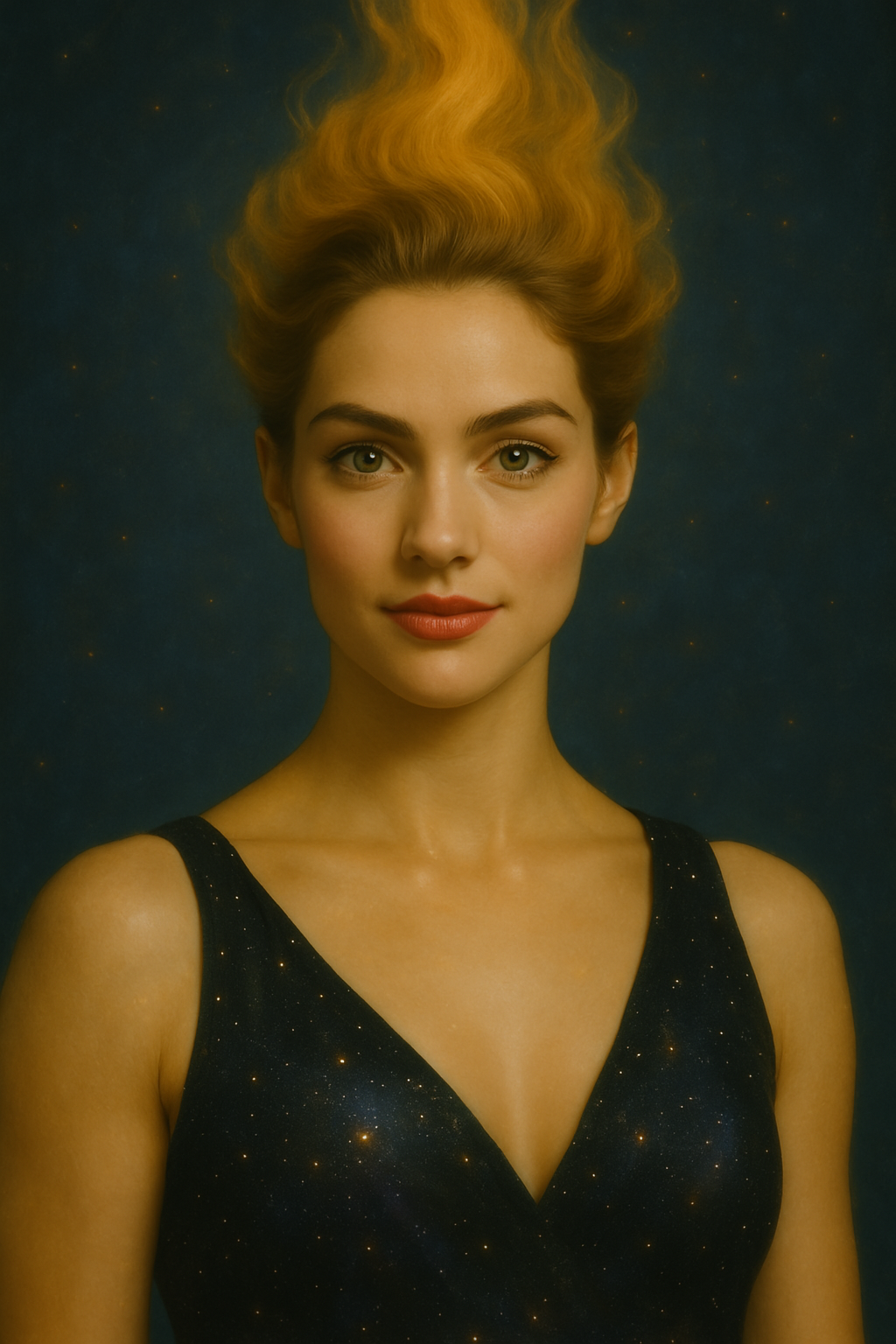Dark luminous Nara concept portrait