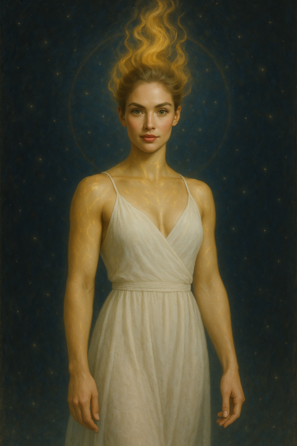White luminous Nara concept portrait